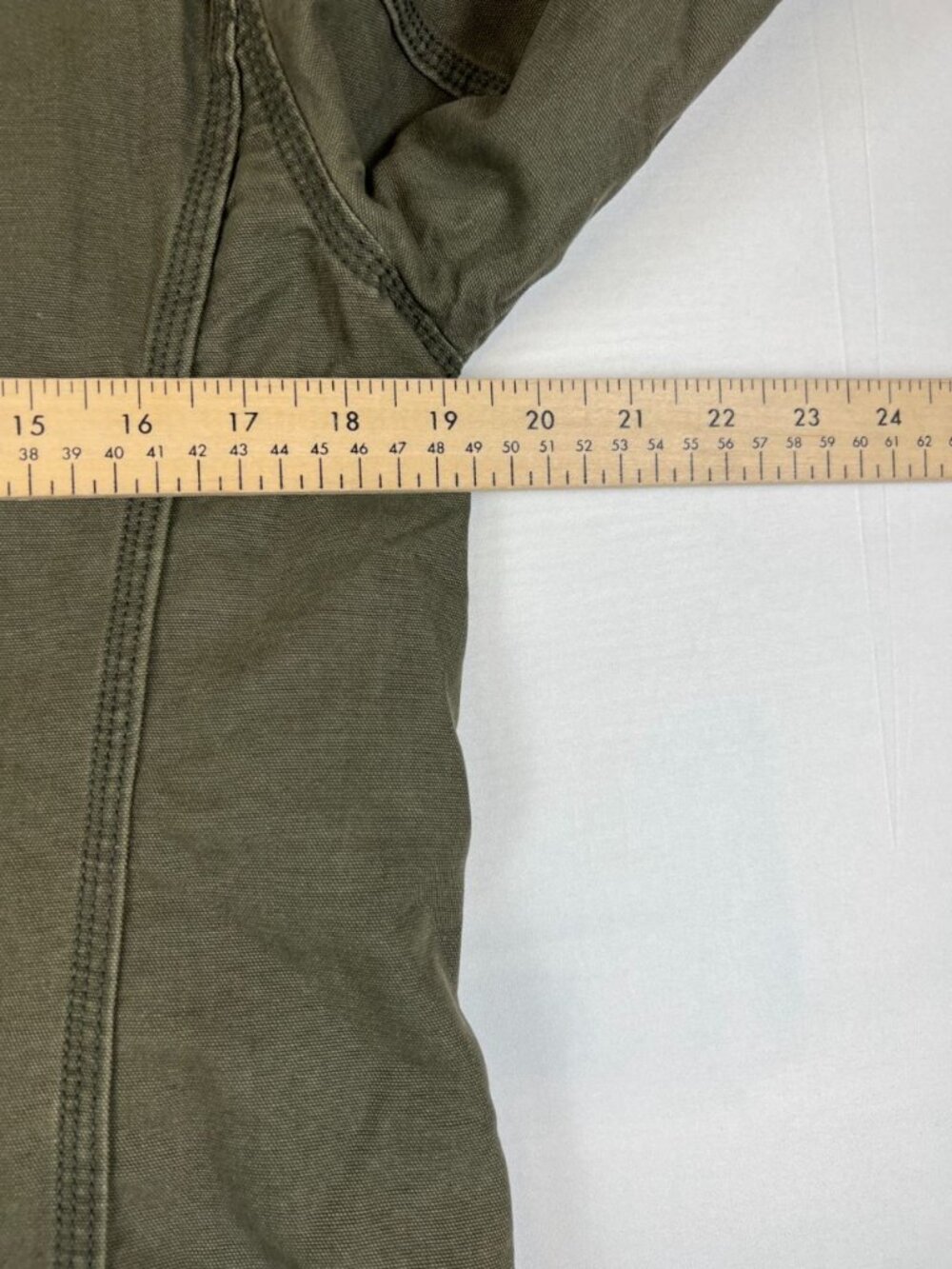 Carhartt Women S4/6 Canvas Hooded Jacket Quilted Lined Olive Green Utility Parka - Picture 8 of 10